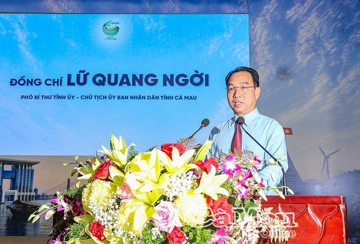 Đồng chí Lữ Quang Ngời, Chủ tịch UBND tỉnh Cà Mau nhấn mạnh tầm quan trọng của việc hoàn thiện hạ tầng giao thông và hạ tầng du lịch.