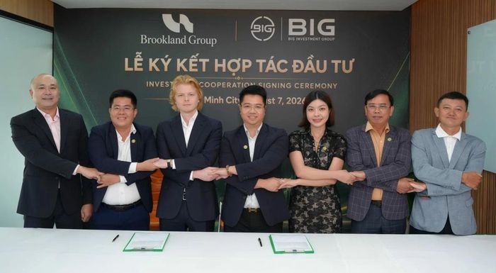 Đại diện BIG Investment Group và Brookland Group ký thỏa thuận hợp tác chiến lược mới đây tại TP.HCM.