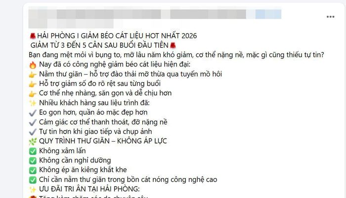 Có rất nhiều quảng cáo về hiệu quả của ủ nóng giảm mỡ (Ảnh chụp màn hình)