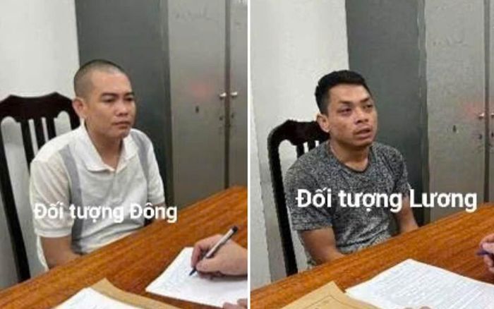 Ngay trong đêm 25/8, lực lượng Công an đã triệu tập Đinh Xuân Đông và Đinh Văn Lương về trụ sở để làm việc. (Ảnh: Công an Hà Nội)