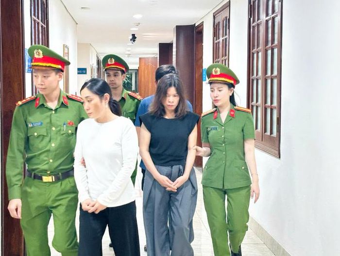 Các đối tượng tại cơ quan Công an. Ảnh: CATH.