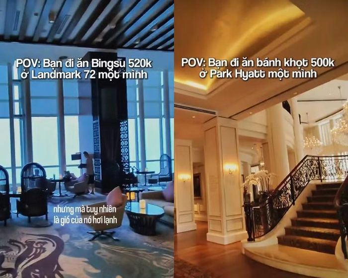 TikToker này nổi tiếng với nội dung trải nghiệm sang trọng "một mình", quay dưới góc nhìn của chủ thể.