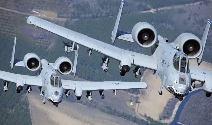 A-10 ra đời sớm hơn, được Không quân Mỹ đưa vào sử dụng từ năm 1977. Máy bay cũng được tối ưu cho nhiệm vụ hỗ trợ trực tiếp, nhưng có thiết kế đặc trưng với 2 động cơ đặt cao phía sau thân, giúp giảm nguy cơ bị hư hại khi hoạt động ở độ cao thấp.
