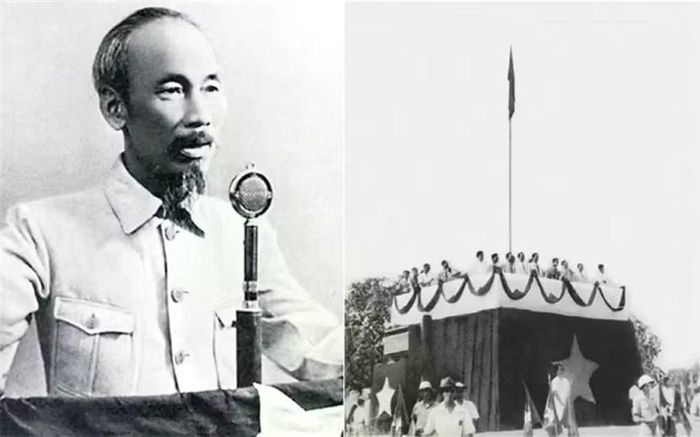 Chủ tịch Hồ Chí Minh đọc bản Tuyên ngôn Độc lập tại Quảng trường Ba Đình. (Ảnh tư liệu)