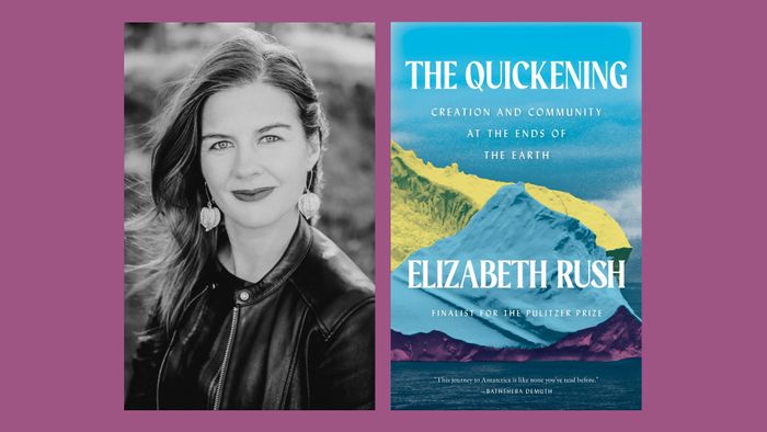 Cuốn sách The Quickening và tác giả Elizabeth Rush. Ảnh: Broadside PR.