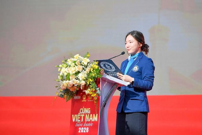 Bà Sohn Minyoung, Giám khảo chính thức của Guinness World Records, đại diện Tổ chức Kỷ lục Guinness thế giới phát biểu tại sự kiện