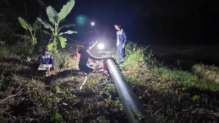 Khu vực Chân Mây-Lăng Cô, thành phố Huế đã được bổ sung nguồn nước sạch với công suất 4.000m³/ngày đêm từ hồ Thủy Yên, giải tỏa nguy cơ thiếu nước sinh hoạt. (Ảnh: HueWaco)