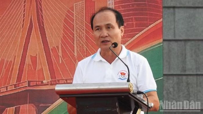 Lãnh đạo Sở Văn hóa, Thể thao và Du lịch tỉnh Khánh Hòa phát biểu tại chương trình. (Ảnh: NGUYỄN TRUNG)