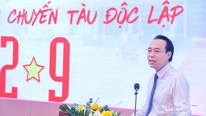  Ông Nguyễn Quốc Vượng, Phó Tổng Giám đốc Tập đoàn Đường sắt quốc gia Việt Nam. ﻿(Ảnh: NHẬT MINH). 