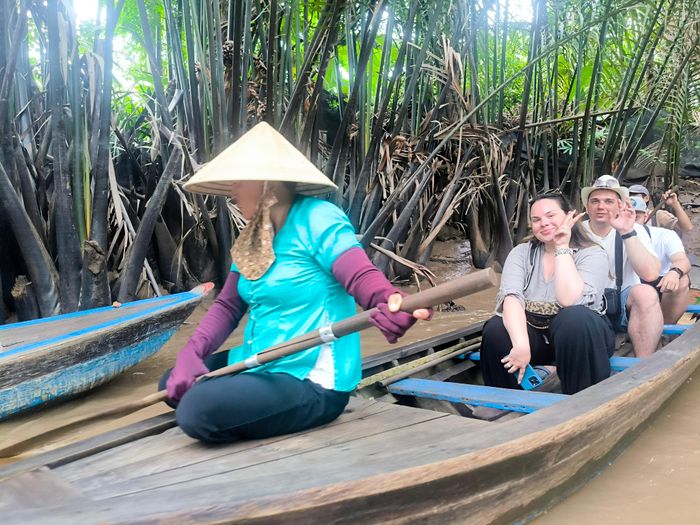 Cồn Thới Sơn thu hút khá đông du khách người nước ngoài