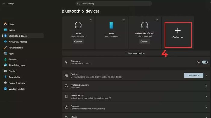 Nhấn Add device.