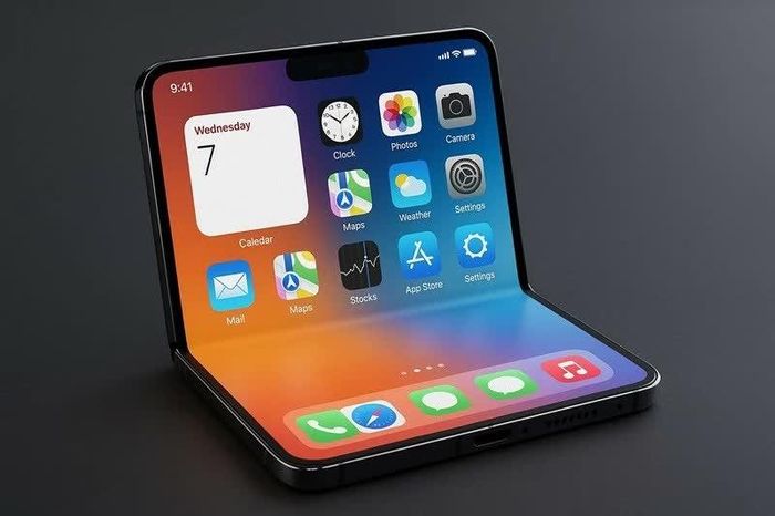 Bản dựng thiết kế của iPhone màn hình gập.