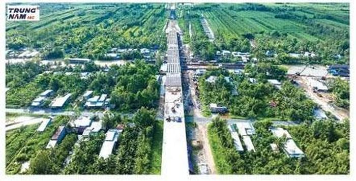 Công trường dự án cao tốc Châu Đốc - Cần Thơ - Sóc Trăng