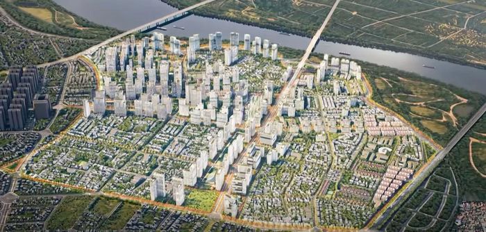 Phối cảnh khu đô thị sau tái thiết. Ảnh: UBND TP Hà Nội
