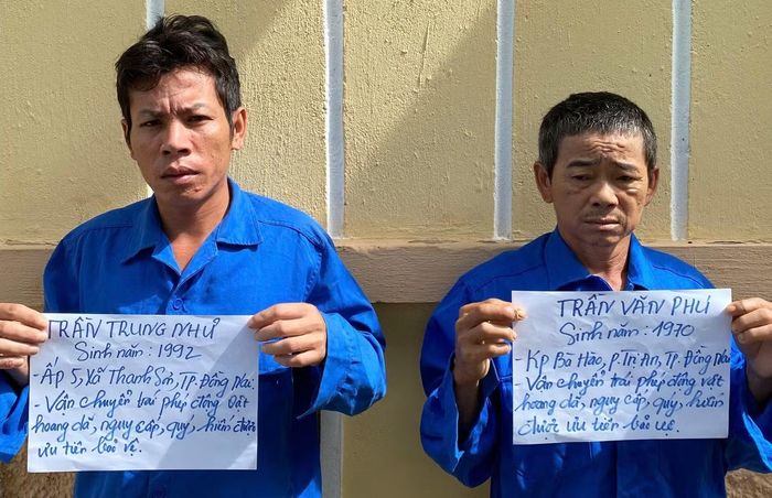 Hai đối tượng tại cơ quan công an