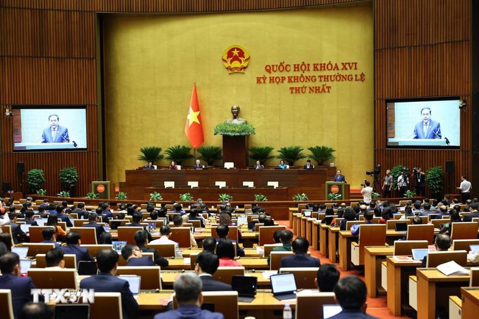 Quang cảnh Kỳ họp không thường lệ thứ Nhất, Quốc hội khóa XVI. (Ảnh: Minh Đức/TTXVN)