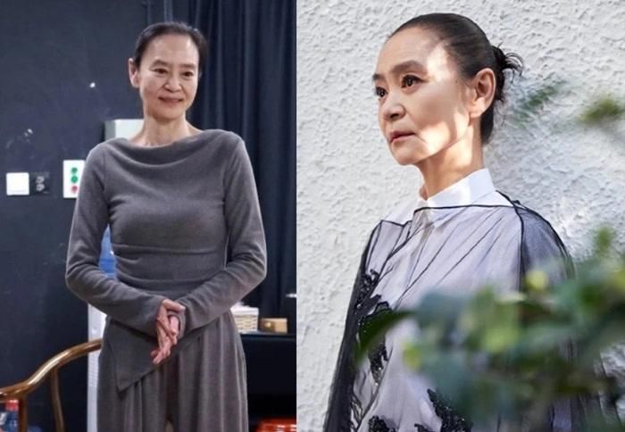 Không có con ruột, Lưu Tuyết Hoa vẫn tìm thấy sự ấm áp gia đình từ hai người con riêng của chồng. Ảnh: Weibo.