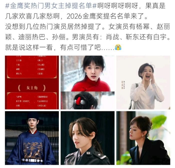 Nhiều ngôi sao sở hữu sức hút lớn cũng trở thành chủ đề bàn luận khi không xuất hiện trong các hạng mục cá nhân. Ảnh: Weibo.