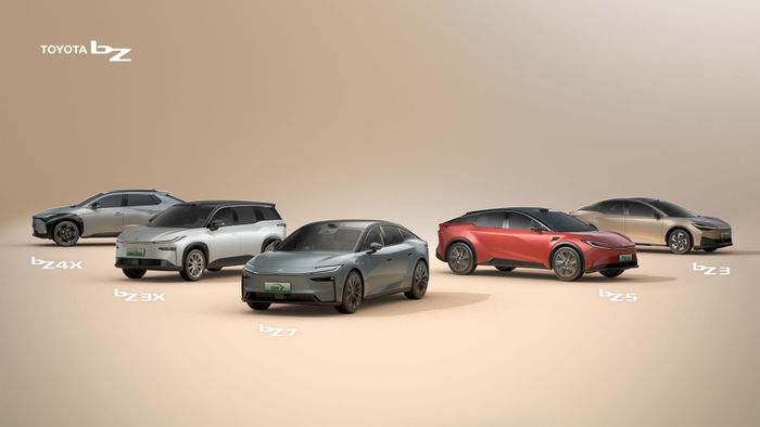 Các dòng bZ  (Beyond Zero - là dòng xe ô tô điện chạy hoàn toàn bằng pin do hãng xe Toyota phát triển) tại thị trường trung quốc của Toyota. Ảnh: Toyota