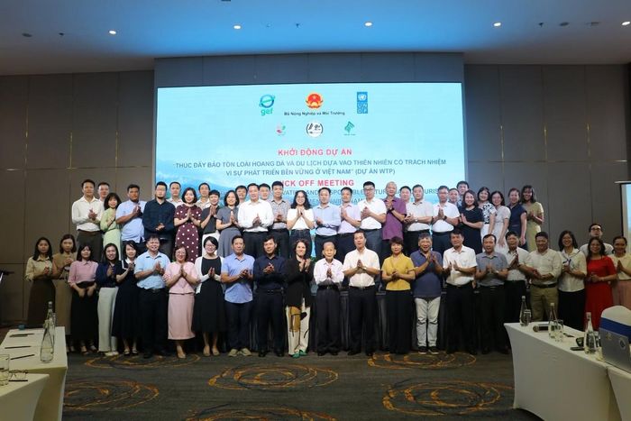 Khởi động Dự án “Thúc đẩy bảo tồn loài hoang dã và du lịch dựa vào thiên nhiên có trách nhiệm vì sự phát triển bền vững ở Việt Nam”. Ảnh: UNDP tại Việt Nam