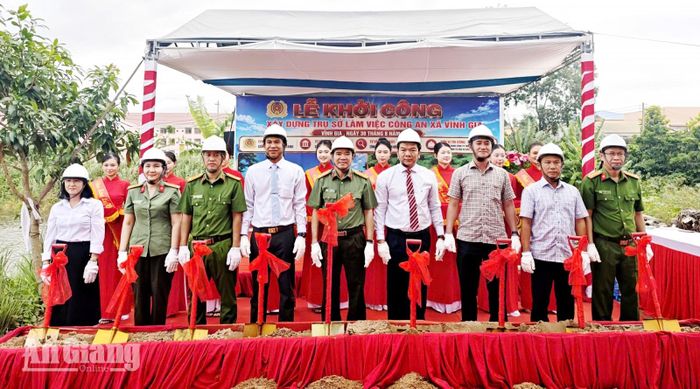 Khởi công xây dựng mới trụ sở Công an xã Vĩnh Gia.