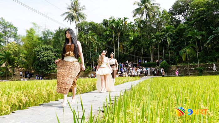 Một thiết kế phá cách bằng mo cau đến từ đội ngũ sinh viên Đại học Duy Tân Đà Nẵng. Ảnh: DIỄM LỆ