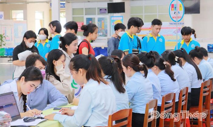 Người lao động, học sinh tìm kiếm cơ hội việc làm qua các Phiên giao dịch việc làm.