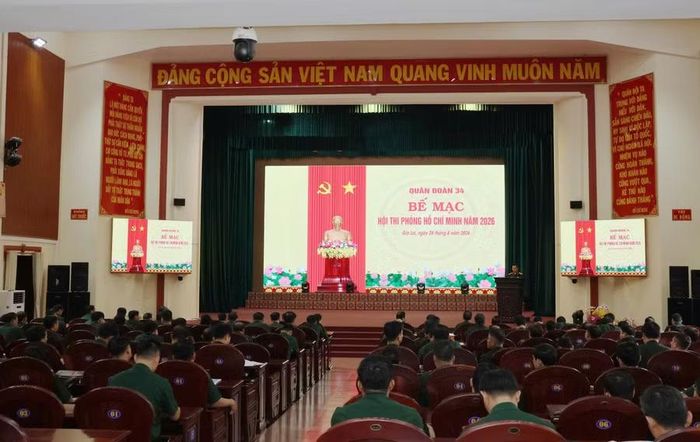  Quân đoàn 34 bế mạc Hội thi phòng Hồ Chí Minh năm 2026. Ảnh: N.T 