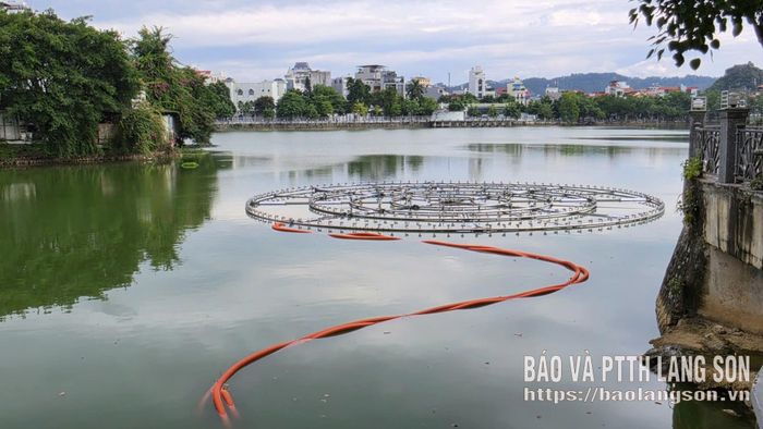 Đài phun nước và chiếu sáng nghệ thuật phía công viên hồ Phai Loạn đã hoàn thiện cơ bản