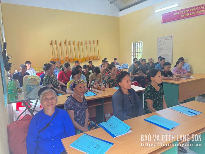 Người dân xã Hoàng Văn Thụ dự hội nghị truyền thông về tiếp cận chính sách trợ giúp pháp lý (tháng 4/2026)