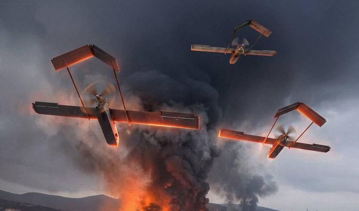 Máy bay không người lái tầm xa FP-1 và FP-2 của công ty Fire Point. Ảnh: Fire Point
