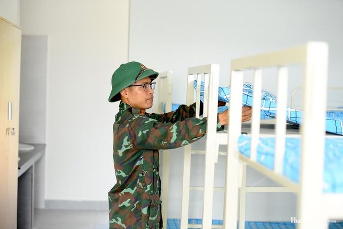 Hoàn tất chuẩn bị khu nội trú, với hệ thống giường 2 tầng và nệm đầy đủ