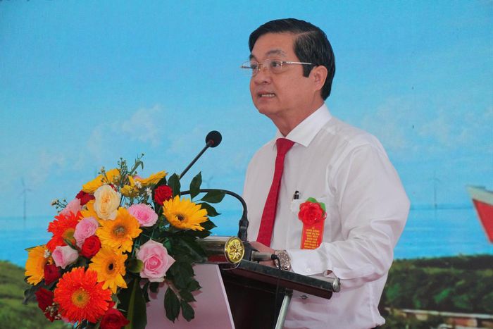 Phó Chủ tịch UBND tỉnh Cà Mau Huỳnh Chí Nguyện phát biểu tại lễ khởi động dự án