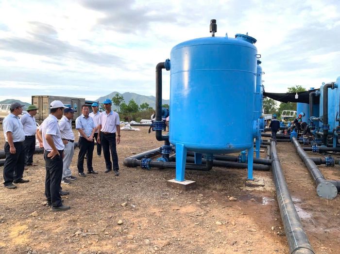 Công trình Trạm xử lý nước cơ động Thủy Yên cùng hệ thống tuyến ống, trạm bơm tăng áp hoàn thành và đưa vào vận hành. Ảnh: H.M.