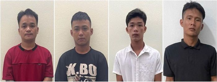 Các đối tượng Ngô Văn Háu, Phạm Văn Bé, Phạm Văn Nhân và Hoàng Văn Thắng. Ảnh: Công an Thanh Hóa