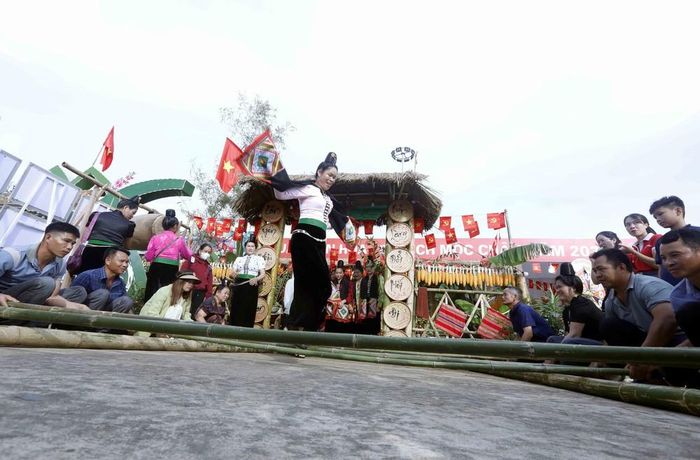 Không gian Trại văn hóa tại Tuần Văn hóa Du lịch Mộc Châu tỉnh Sơn La năm 2026. Ảnh: Quang Quyết - TTXVN