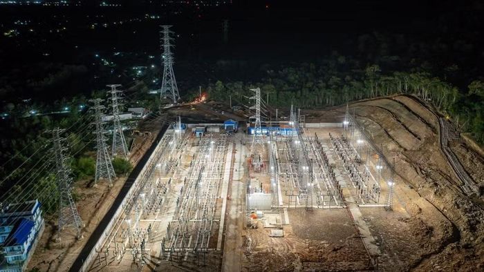 Trạm biến áp 220kV Phú Quốc đóng điện thành công vào 23 giờ 30 phút ngày 19/8/2026. (Ảnh: EVNSPC)