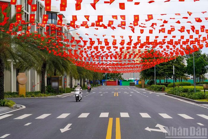 Sắc cờ đỏ sao vàng rợp phố phường không chỉ làm nổi bật diện mạo Thành phố Hồ Chí Minh mà còn lan tỏa không khí tự hào, phấn khởi trong những ngày cả nước hướng về ngày lễ lớn của dân tộc.