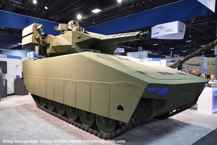 Mô hình xe chiến đấu bộ binh XM30 Wolf tại một triển lãm. Ảnh: Army Recognition