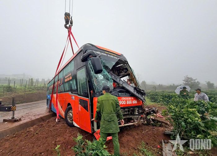 Hiện trường vụ tai nạn. 
