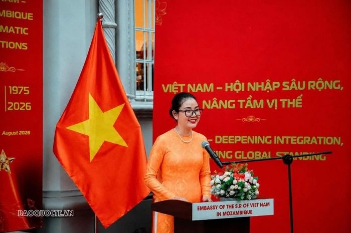 Đại sứ Việt Nam tại Mozambique Trần Thị Thu Thìn phát biểu tại Lễ kỷ niệm 81 năm Quốc khánh 2/9.