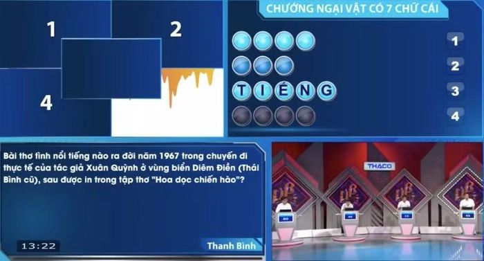 Thanh Bình giải đáp ẩn số chướng ngại vật.
