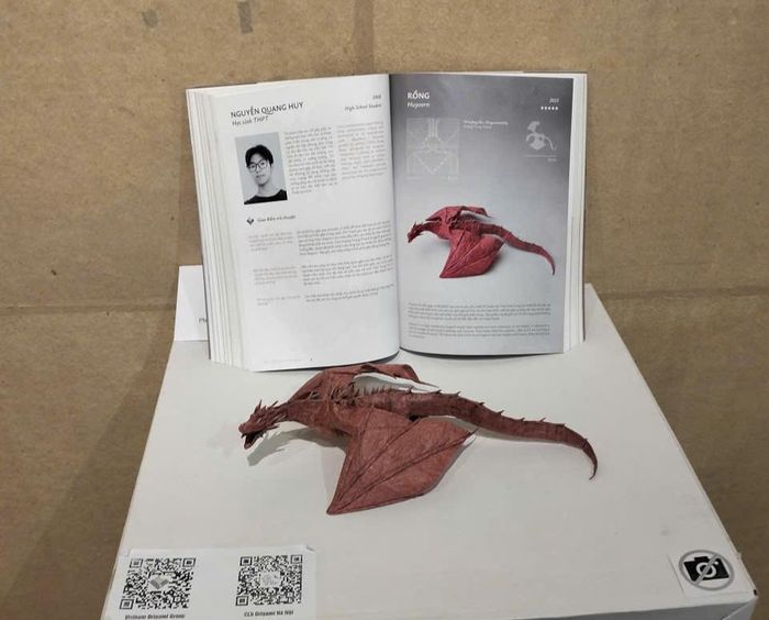 Những tác phẩm Origami của Huy. Ảnh: NVCC