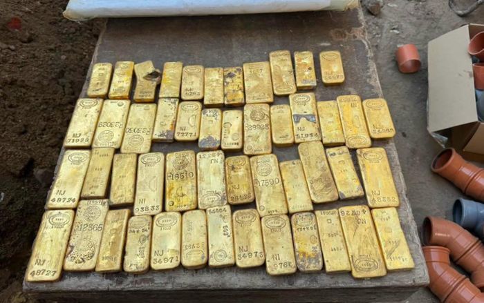 Số vàng trị giá 9 triệu euro được phát hiện dưới tầng hầm một biệt thự hơn 100 tuổi tại Dendermonde. Ảnh: Dendermonde Local Police