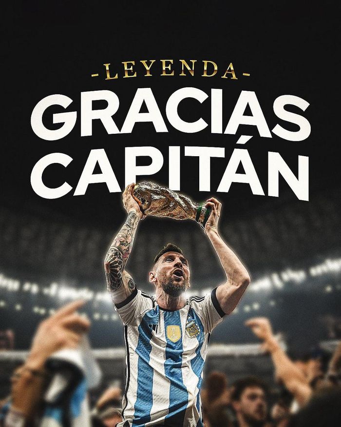 Cảm ơn Leo Messi, chúng tôi sẽ luôn yêu quý anh! Ảnh: AFA