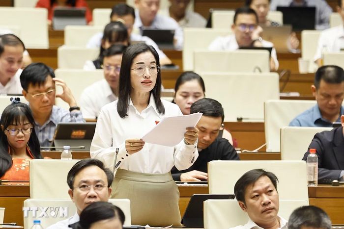 Đại biểu Cil Bri (đoàn Lâm Đồng). (Ảnh: TTXVN)
