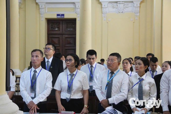 Các luật sư tham gia bào chữa cho bị cáo tại phiên toà.