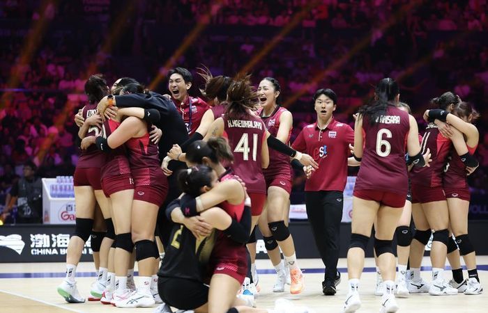 Bóng chuyền nữ Thái Lan làm nên lịch sử và lần đầu giành vé dự Olympic. Ảnh: Olympics