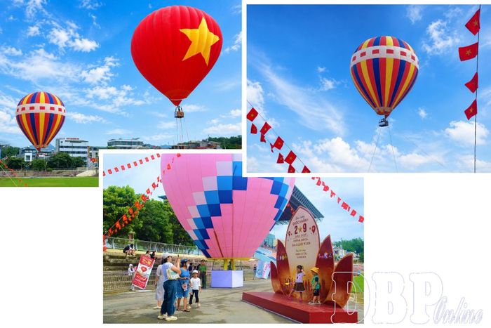 Hoạt động trải nghiệm khinh khí cầu, ngắm nhìn Điện Biên từ trên cao.