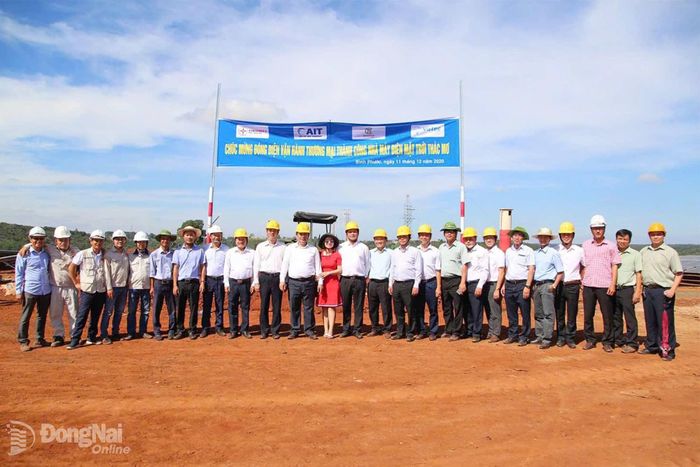 Ảnh khởi công Nhà máy Điện mặt trời Thác Mơ (Ảnh: Mỹ Phương)